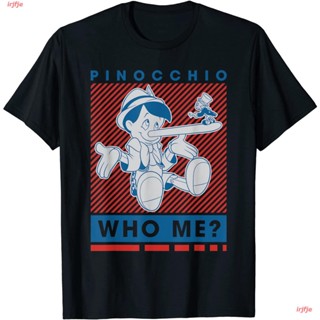 【hot sale】New Disney Pinocchio And Jiminy Cricket Who Me? T-Shirt เสื้อยืด ดพิมพ์ลาย เสื้อยืดผ้าฝ้าย คอกลม cotton แฟชั่น