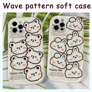 FOR SAMSUNG A04E A53 A33 A24 A22 M32 M22 Bear Wave Case