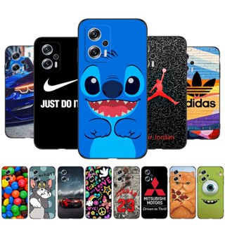 เคสโทรศัพท์ซิลิโคน tpu แบบนิ่ม ลาย Stitch สีดํา สําหรับ Xiaomi POCO X4 GT 5G