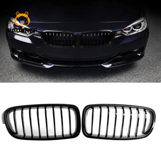 กระจังหน้ารถยนต์ สีดําวาว สําหรับ BMW 3 Series F30 F31 F35 2012-2018 2 ชิ้นต่อชุด