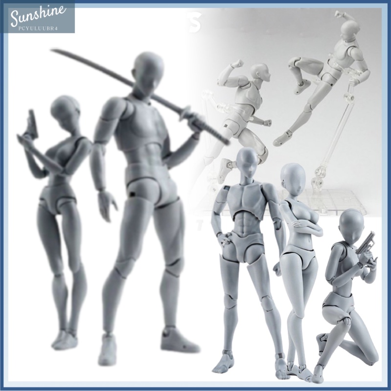 ซื้อ จัดส่งทันที SHF Human Mannequin ฟิกเกอร์ หุ่นโมเดล ชาย หญิง หุ่นฟิกเกอร์มนุษย์ ขยับได้ สําหรับศิลปิน