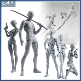 จัดส่งทันที SHF Human Mannequin ฟิกเกอร์ หุ่นโมเดล ชาย หญิง หุ่นฟิกเกอร์มนุษย์ ขยับได้ สําหรับศิลปิน