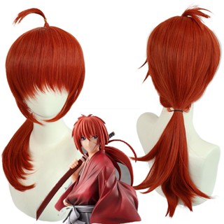 Misscoo Himura Kenshin วิกผมสังเคราะห์ ทนความร้อน สําหรับคอสเพลย์