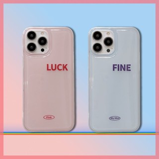 Simple Ins Pink Luck Phone Case for iphone 14pro Phone Case for Iphone13promax 12 11 Cute