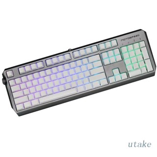 Utakee ปุ่มกดคีย์บอร์ดเปล่า PBT ลายเชอร์รี่ OEM XDA สีขาว แบบเปลี่ยน สําหรับคีย์บอร์ด Mechanical