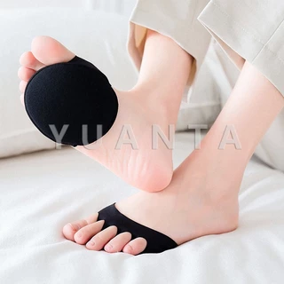 Yuanta 1คู่ แผ่นรองจมูกเท้า รองฝ่าเท้าด้านหน้า ดูแลเท้า ลดปวดเมื่อย Five-finger socks