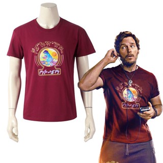 เสื้อยืดแขนสั้น พิมพ์ลาย Marvel Guardians of The Galaxy Vol 3 Star Lord เครื่องแต่งกายคอสเพลย์ สําหรับผู้ใหญ่ ทุกเพศ