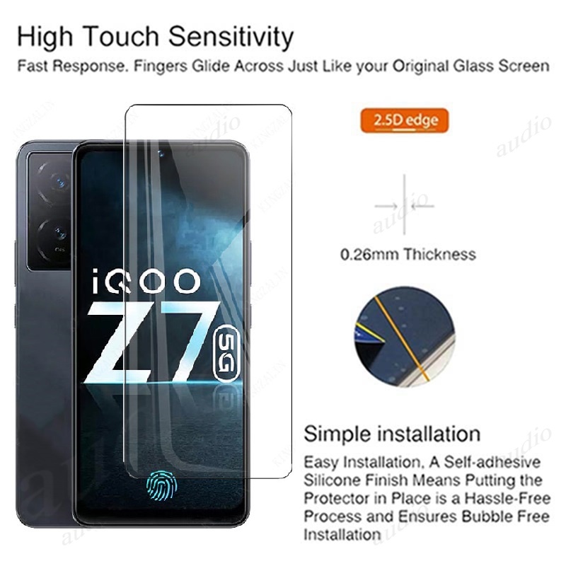 2in1 ฟิล์มกระจกนิรภัยกันรอยหน้าจอ เลนส์กล้อง HD แบบนิ่ม สําหรับ vivo iQOO Z7x Z7 5G vivo iQOO Z 7 x IQOOZ7x iQOOZ7 5G 2023 - รูปที่ 2