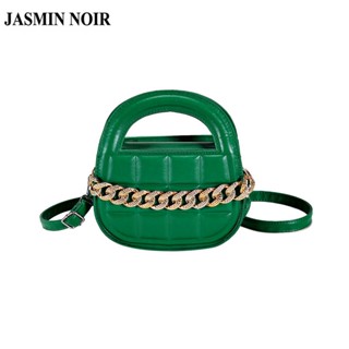 Jasmin NOIR กระเป๋าถือ กระเป๋าสะพายไหล่ ขนาดเล็ก ลายสก๊อต แต่งสายโซ่คล้อง สําหรับสตรี