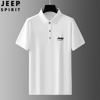 Jeep SPIRIT ใหม่ เสื้อยืดโปโล คอปก แขนสั้น สไตล์นักธุรกิจ ฤดูร้อน สําหรับผู้ชาย 2023