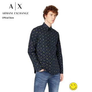 AX Armani Exchange เสื้อเชิ้ตผู้ชาย รุ่น 6LZC46ZNRYZ25CZ สี Navy