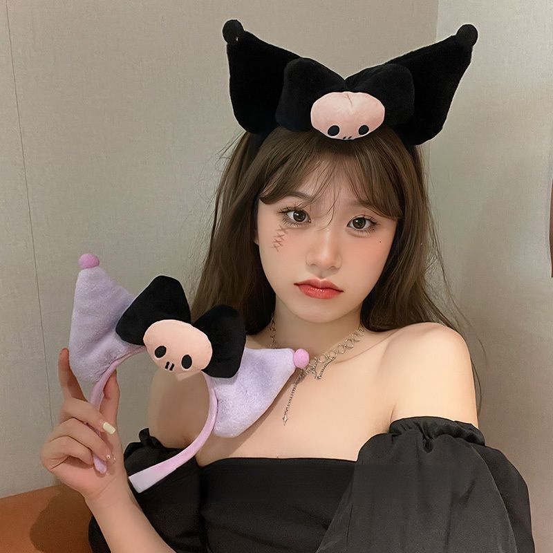 ที่คาดผม ตุ๊กตาการ์ตูนอนิเมะ Sanrio Kuromi My Melody Cinnamoroll น่ารัก เหมาะกับของขวัญฮาโลวีน ของเล่นสําหรับเด็กผู้หญิง