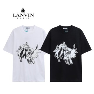 5362 เสื้อยืด แขนสั้น แฟชั่น สําหรับผู้ชาย ผู้หญิง lanvin