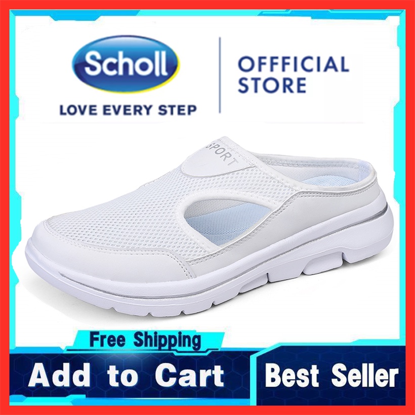 Scholl รองเท้ากีฬา รองเท้าโลฟเฟอร์ พื้นทรงแบน สไตล์เกาหลี สําหรับผู้หญิง