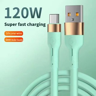 120w 5A ซิลิโคนเหลว Usb Type C สายเคเบิล สําหรับ Samsung Usb C สายเคเบิล Type C สายชาร์จข้อมูล สายชาร์จเร็ว สายชาร์จ C สําหรับ iPhone