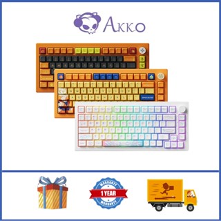 Akko 5075B Plus Co Branded คีย์บอร์ดเกมมิ่งไร้สาย 75% RGB พร้อมลูกบิด