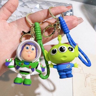 พวงกุญแจตุ๊กตา Toy Story Buzz Lightyear Strawberry Bear สามตา สําหรับตกแต่งกระเป๋า