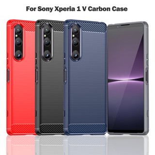 เคสโทรศัพท์มือถือ แบบนิ่ม ลายคาร์บอน สําหรับ Sony Xperia 1 V IV III II 10 V IV III II Plus 5 IV III II II 10 Plus 10+ XZ3 XZ4