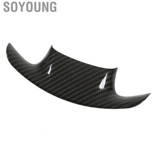 Soyoung Steering Wheel Cover Trims  Wear Proof Carbon Fiber Style Steering Wheel Base Interior Trim Cover Clear Texture Easy Installation  for Car