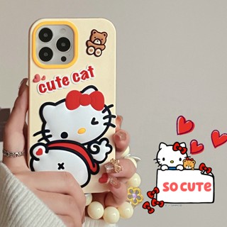 red Kitty สเตอริโอ เคสซิลิโคน iPhone 7plus เคส compatible for iPhone 14 13 12 11 Pro max iPhone 11 xr xs case เคสไอโฟน13promax 7พลัส 8พลัส เคสiPhone14 se2020 se2023 12 Pro max เคสไอโฟน11 กันกระแทก