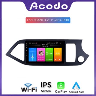 เครื่องเล่น KIA PICANTO 2011-2014 RHD Android วิทยุ FM บลูทูธ หน้าจอทัชสกรีน IPS Wifi สําหรับรถยนต์