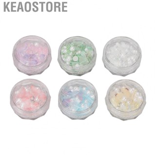 Keaostore Butterfly Nail Decoration  Resin DIY Faux Pearl Nail Decoration Exquisite Fashionable  for Nail Artist for Weding Party