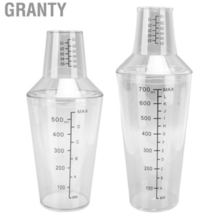 Granty Cocktail Shaker  Glossy Surfaces Prevent Spill Comfortable Hold Beautiful Curve Boston Cocktail Shaker Clear Scale  for Restaurants