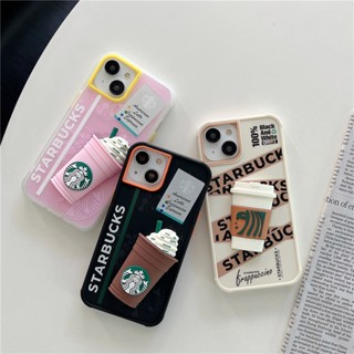 เคสโทรศัพท์มือถือ ลายแบรนด์กาแฟ 3D หรูหรา สําหรับ iPhone 14 13 12 11 Pro Max 14promax