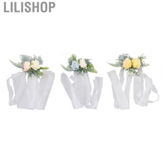 Lilishop Chair Flower Arrangement  Artificial Chair Flower Easy To Use with Gauze for Ceremony