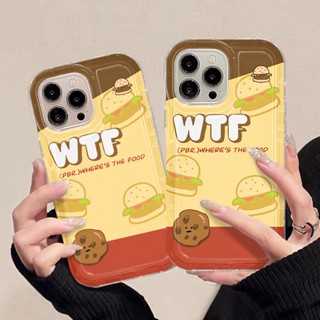 เคสโทรศัพท์ซิลิโคน TPU แบบนิ่ม ลายแฮมเบอร์เกอร์ กันกระแทก สําหรับ IPhone 14 13 11 12 Pro XS Max X XR 7+ 8 Plus