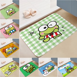 พรมเช็ดเท้า ผ้าสักหลาด กันลื่น ลาย Keroppi Sanrio Family น่ารัก ขนาด 60x40 ซม. สําหรับตกแต่งบ้าน ห้องนอน สํานักงาน