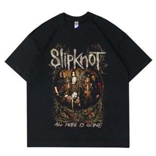 พร้อมส่ง ผ้าฝ้ายบริสุทธิ์ KAOS BAJU SLIPKNOT T-SHIRT  METAL PRIA WANITA DEWASA ANAK VINTAGE RAP TEE  OOTD