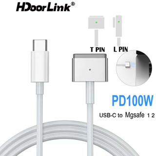 Hdoolink อะแดปเตอร์แปลงสายชาร์จ USB Type c สําหรับ M-a-g-s-a-f-e 1 2 M-a-c-B-o-o-k Air A1436 A1465 A1466 45W 60W 85W