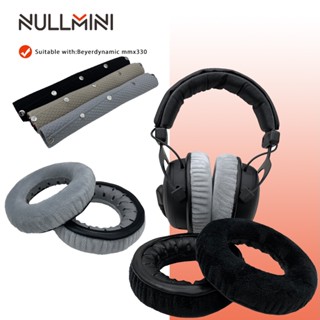 Nullmini ที่คาดศีรษะ ผ้ากํามะหยี่ แบบเปลี่ยน สําหรับหูฟัง Beyerdynamic MMX300 สีดํา สีเทา