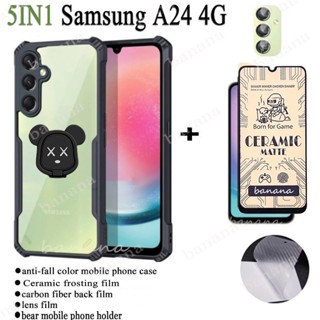 5in1 เคสโทรศัพท์มือถือ กระจกนิรภัยเซรามิค ใส กันรอยเลนส์กล้อง สําหรับ Samsung Galaxy A54 A34 5G A14 A13 A12 A04s A03s A73 A53 A33 A23 A22