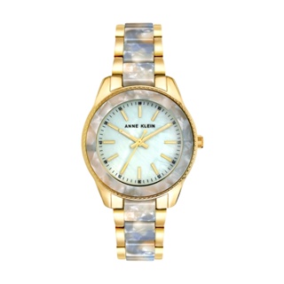 Anne Klein AK/3214LBGB นาฬิกาข้อมือผู้หญิงสีทอง /ลายกระ