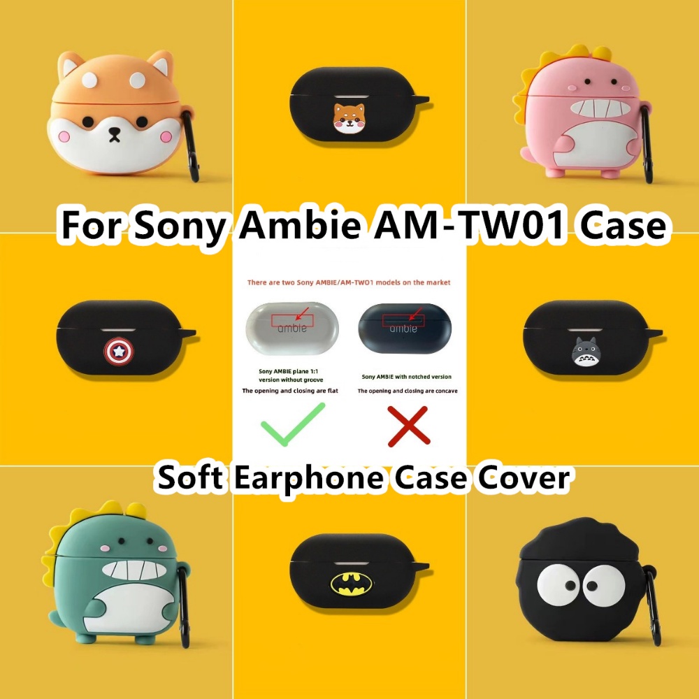 สําหรับ Sony Ambie AM-TW01 กรณี Niche รูปแบบการ์ตูนสําหรับ Sony Ambie AM-TW01 ปลอกหูฟังแบบนุ่มฝาครอบ