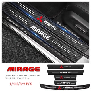 MITSUBISHI สติกเกอร์คาร์บอนไฟเบอร์ ป้องกันรอยขีดข่วน สําหรับติดขอบประตูรถยนต์ Mirage G4 CA CB CC CD G5 G6 A00 LA A10