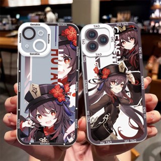 เคสโทรศัพท์มือถือ ซิลิโคนนุ่ม TPU ใส ลาย Genshin Impact Hu Tao สําหรับ Samsung S22 Ultra S21 Plus S21 FE S20 FE Note 10 Lite 10 Pro J2 J7 Prime G530 J4 J6 Plus A42 A21S A72