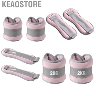 Keaostore 2pcs Hand Tied Sandbag Adjustable Strap Hook and Loop Strength Training Ankle Sandbag for Dance