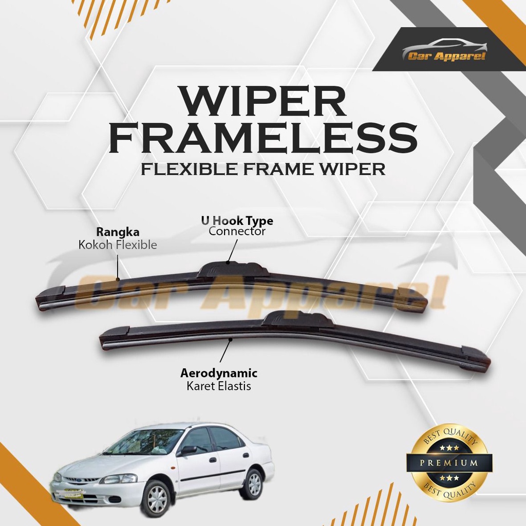 FORD LYNX KJ KL 1996-2000 ECONOMIC FRAMELESS WIPER 2 ชิ้น