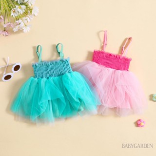 Babygarden- ชุดเดรสแขนกุด ทรงเอ สีพื้น สไตล์เจ้าหญิง แฟชั่นฤดูร้อน สําหรับเด็กผู้หญิง อายุ 0-3 ปี