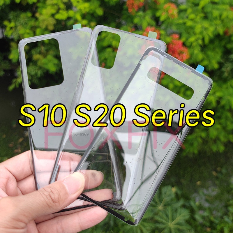 ฝาครอบแบตเตอรี่ด้านหลัง แบบกระจกใส แบบเปลี่ยน สําหรับ Samsung Galaxy S10 5G S10e S20 Plus S20 Ultra