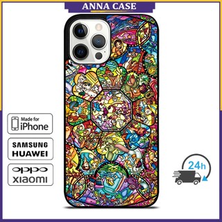 เคสโทรศัพท์มือถือ แบบกระจก ลายการ์ตูนดิสนีย์ สําหรับ iPhone 14 Pro Max 13 Pro Max Samsung Galaxy Note10+ S21Ultra