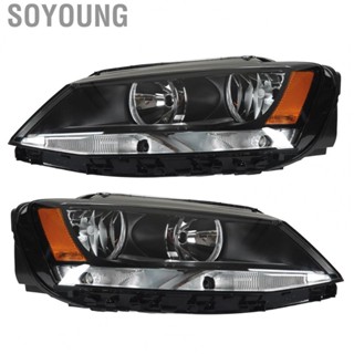 Soyoung Headlight  Amber Corner Heat Resistant Black Housing Headlight Simple Installation  for Car