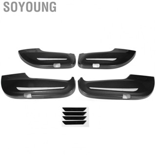 Soyoung Car Interior Door  Kick Pad  Carbon Fiber Car Door Kick Guard Exquisite Appearance 4PCS Smooth Surface with  for Vehicle