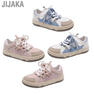 Jijaka Women Casual Sports Shoes  Women Sneakers Retro Artificial PU Upper Soft Breathable Rubber Sole  for Girls for Daily