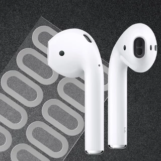 สติกเกอร์ตาข่ายโลหะ ป้องกันฝุ่น แบบเปลี่ยน สําหรับหูฟัง Apple AirPods 1 2 10 ชิ้น