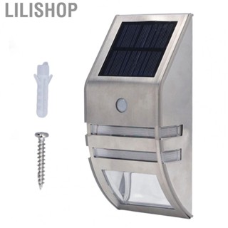 Lilishop Solar Power Wall Light PIR Human Body Induction Outdoor Garden Corridor Lamp