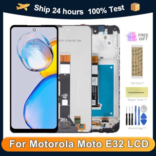 อะไหล่หน้าจอสัมผัส LCD E32 6.5 นิ้ว แบบเปลี่ยน สําหรับ Motorola Moto E32 Moto E32 LCD